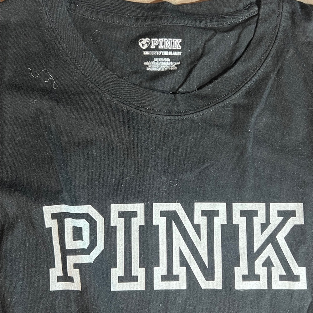 PINK Victoria's Secret women’s medium Black Long Sleeve shirt - Picture 2 of 3